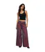 Womens/ladies Foil Wren Wide Leg Trousers Red AmyLynn-4