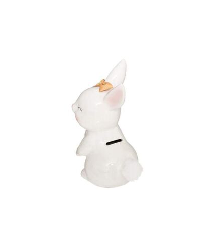 Tirelire Enfant Lapin 22cm Blanc