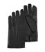 Isotoner Gants homme tactiles, en cuir de chèvre, doublé imitation micro-fourrure-1
