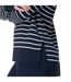 Womens/ladies After Class Striped Longline Sweatshirt Navy Blue Sweaty Betty-4