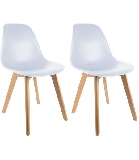 Chaise scandinave coque polypropylène (Lot de 4) Blanc