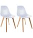 Chaise scandinave coque polypropylène (Lot de 4) Blanc