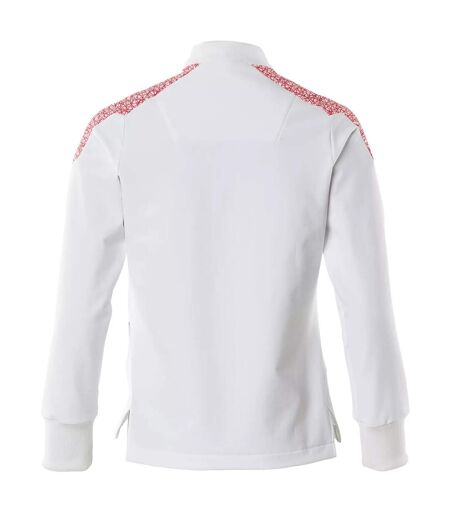 Womens/ladies Smock Food & Care Short Apron S White Traffic Red Mascot