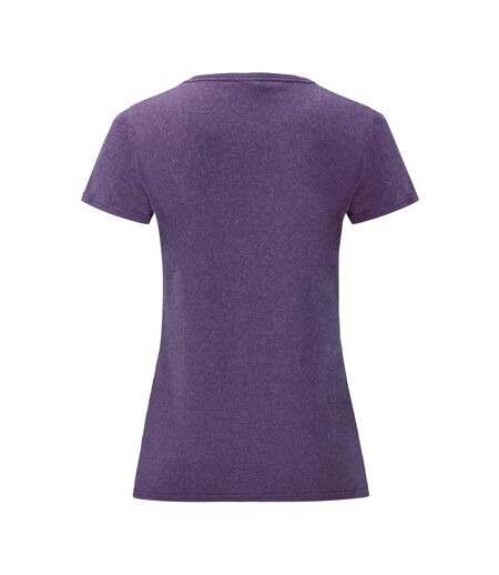 Fruit Of The Loom Ladies/Womens Lady-Fit Valueweight Short Sleeve T-Shirt (Heather Purple)