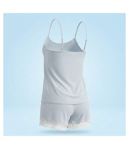 OZABI Pyjama Femme Viscose Débardeur Col V Dentelle Toucher Doux