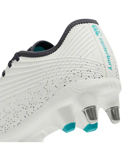 Mens Stampede Groundbreak Pro Soft Ground Rugby Boots White Canterbury