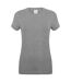 SF Womens/Ladies Feel Good Heather Stretch T-Shirt (Gray) - UTPC6336