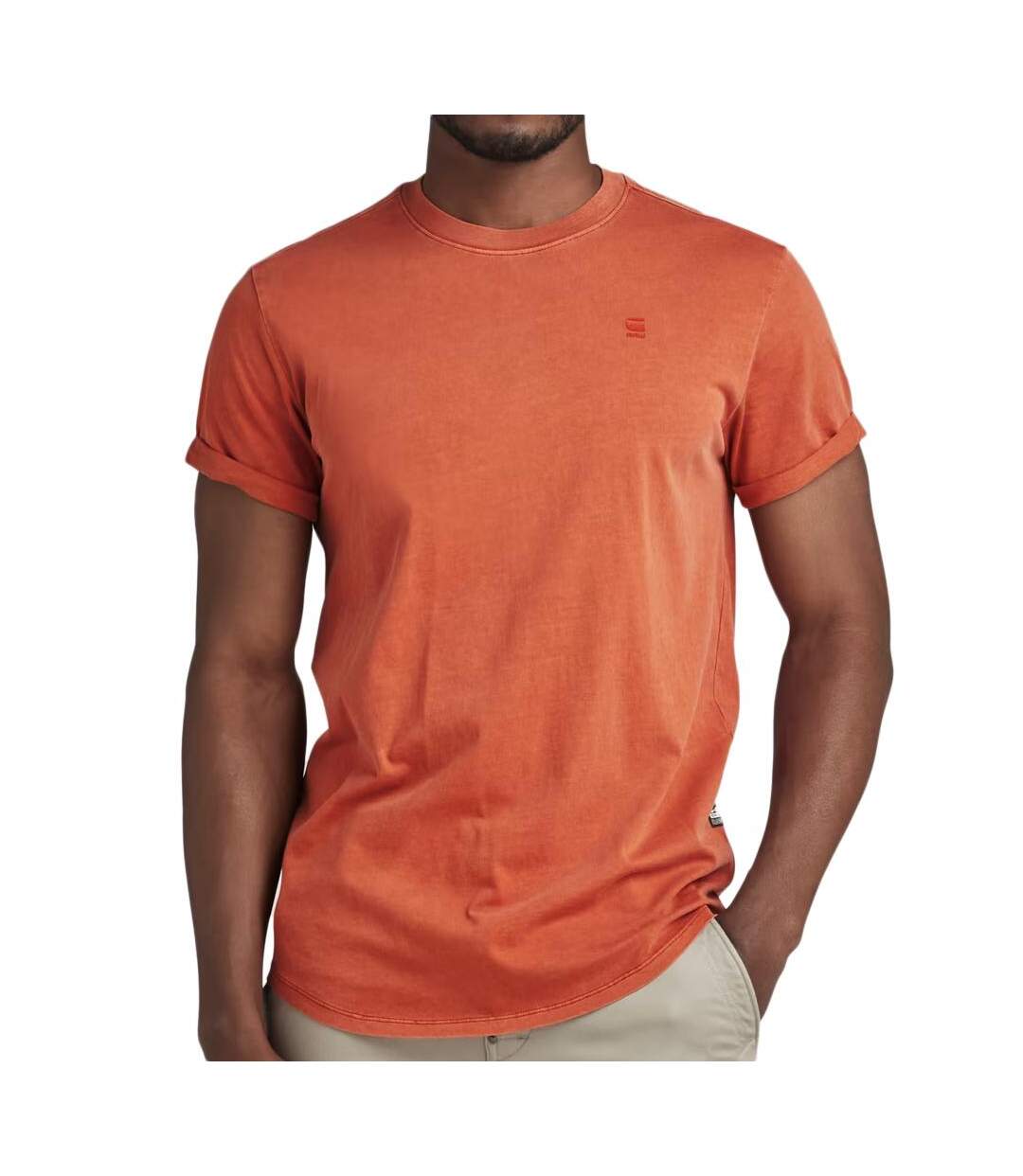 T-shirt Orange G-Star Raw Homme Lash D16396 - S-1