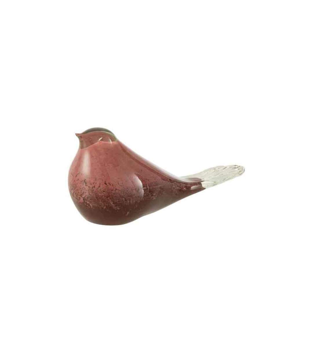Statuette Design Oiseau 22cm Rose & Brun-1