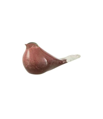 Statuette Design Oiseau 22cm Rose & Brun