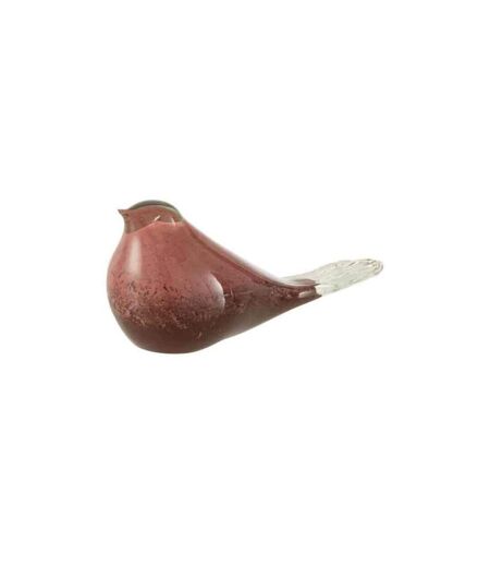 Statuette Design Oiseau 22cm Rose & Brun