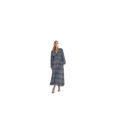 Robe Mi-longue Manches Style Flûte Motif/style Dessin Femme Noir Nobody´s Child