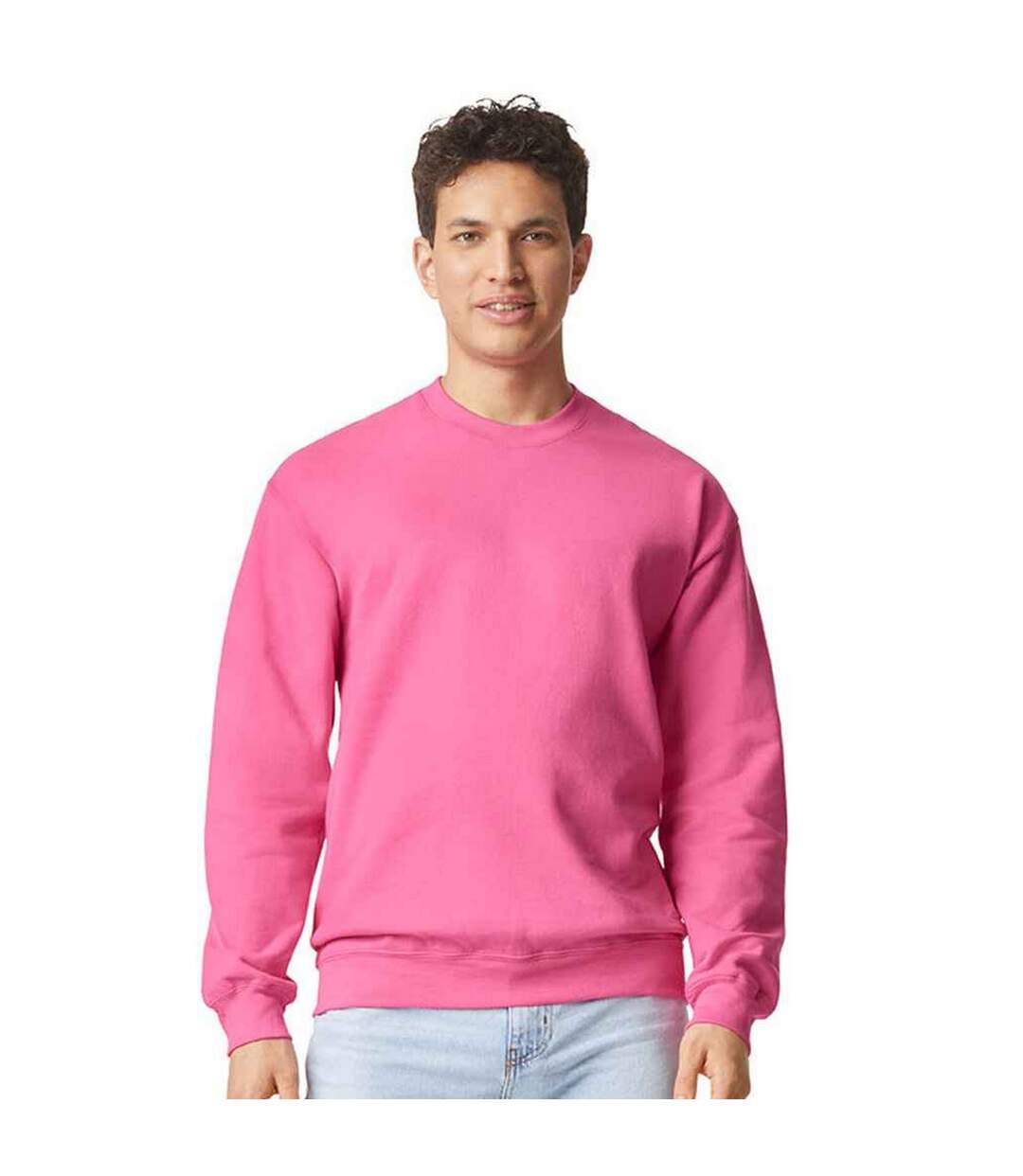 Sweat softstyle adulte rose foncé Gildan