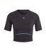Womens/ladies hiit heat.rdy technology training crop t-shirt black Adidas-1