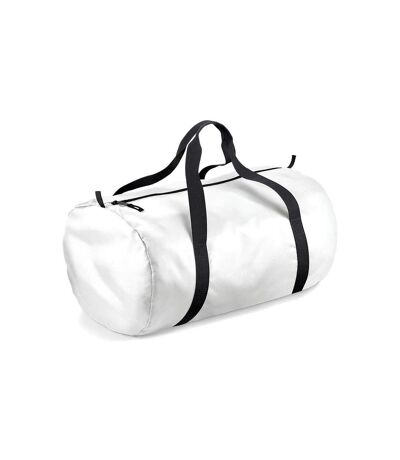 Barrel packaway duffle bag one size white Bagbase