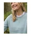 Womens/ladies Classic Lambswool Crew Neck Jumper Mineral Green WoolOvers-2