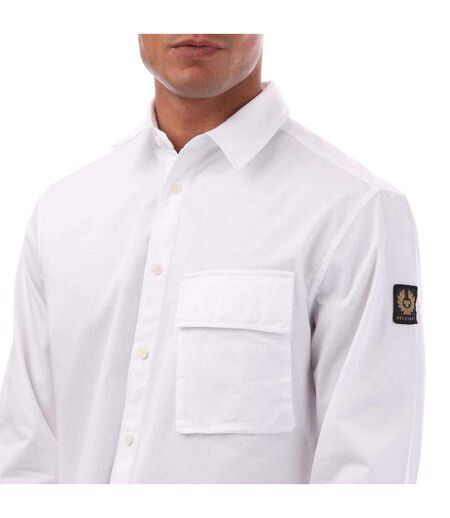 Chemise Manches Longues Scale Homme Blanc Belstaff