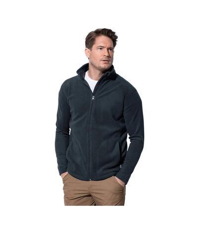 Mens Active Full Zip Fleece Blue Midnight Stedman