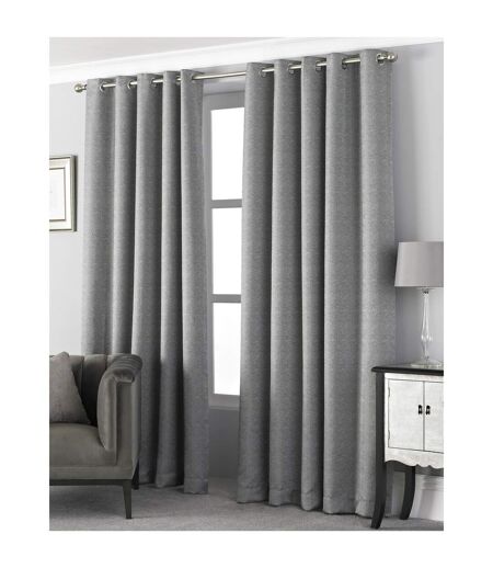 Rideaux à œillets pendleton 229 cm x 183 cm gris foncé Paoletti Paoletti