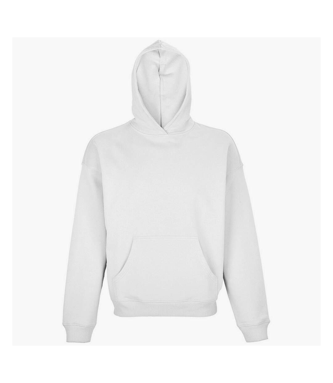 Unisex adult connor organic oversized hoodie white SOLS