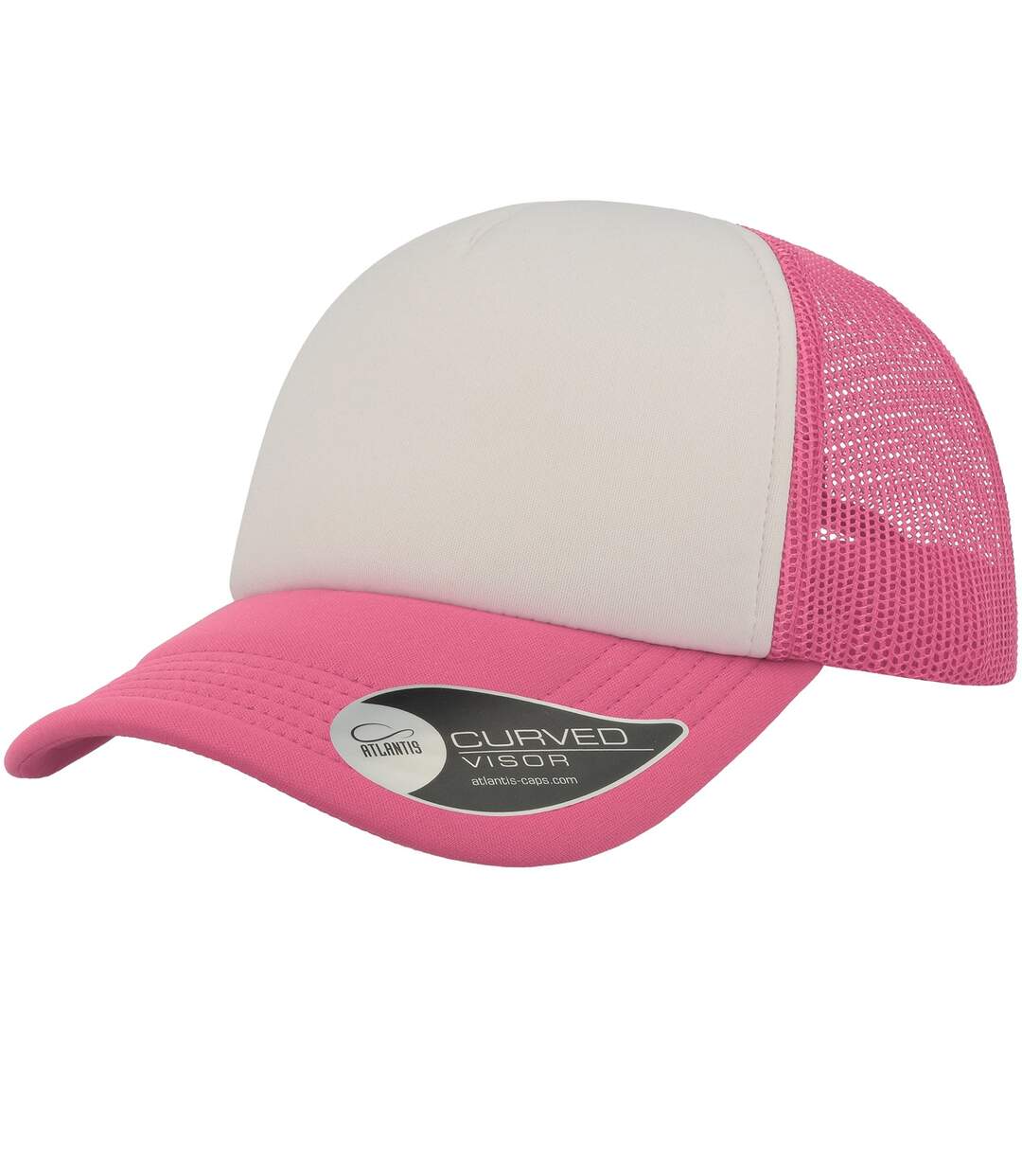 Casquette trucker rapper adulte fuchsia fluo Atlantis-1