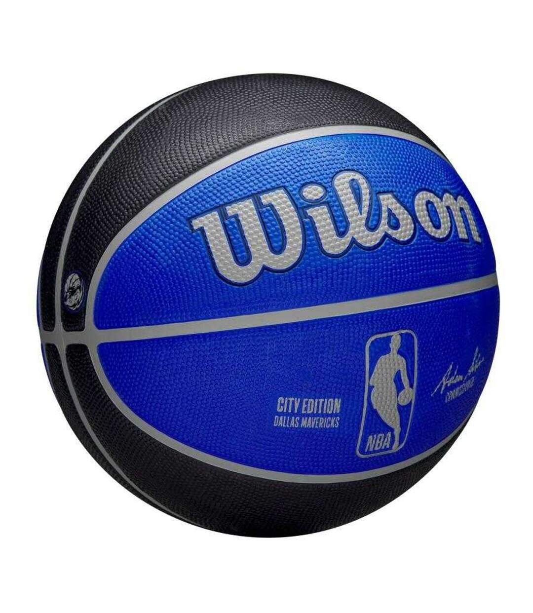 Ballon De Basket Motif/style Nba Dallas Mavericks Taille 7 Noir Bleu Wilson-3