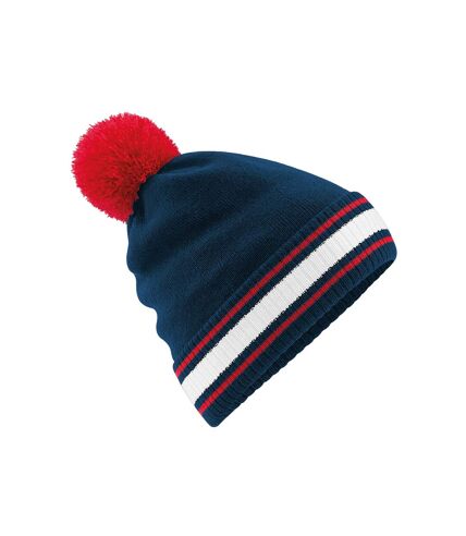 Bonnet stadium bleu marine / rouge classique Beechfield