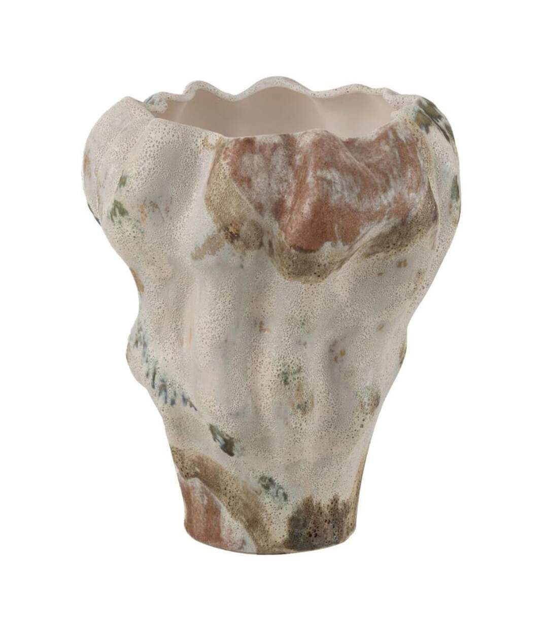 Vase Anémone en Argile Lune 42cm Beige-1