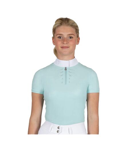 Womens/ladies Harthill Diamante Show Shirt Glacier Boulevard Coldstream