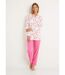 Pyjama imprimé veste boutonnée coton-1