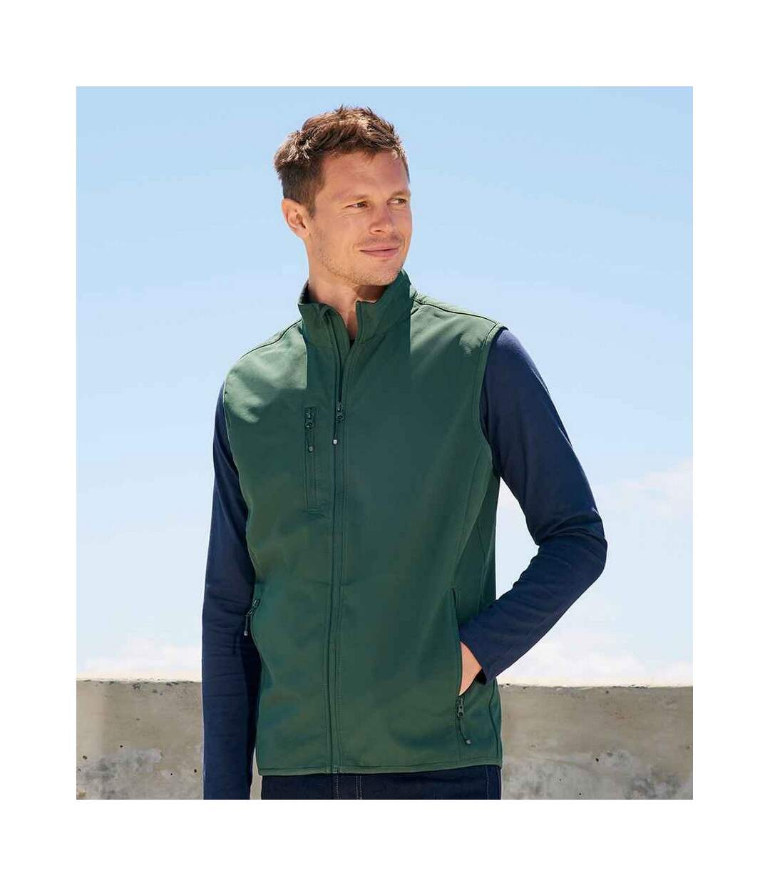 Veste sans manches falcon homme vert forêt SOLS