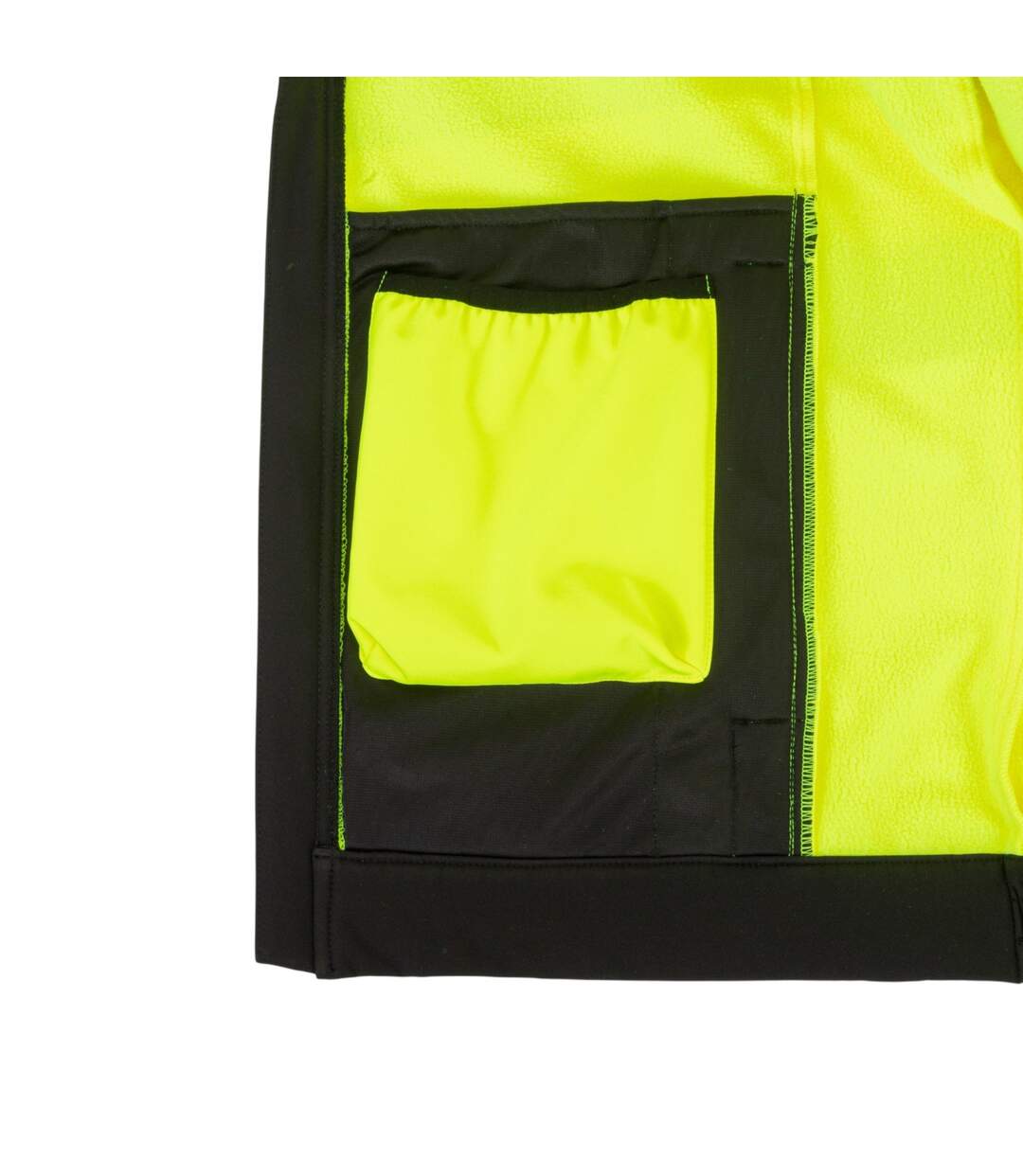 Mens Hi-vis Soft Shell Jacket Yellow Black Dunlop-4