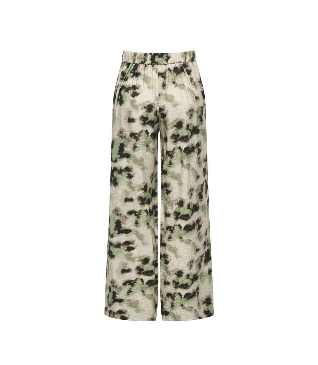 Pantalon fluide beige/vert/noir femme jdy millie-2