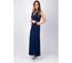 Robe longue élégante unie bleu marine PAULINE Coton Du Monde-3
