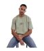 Mens Logo Cotton Crew Neck T-shirt Green Boss-1