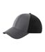 Casquette De Baseball Motif/style Détail Contrasté Club Gris Foncé Noir Beechfield-2
