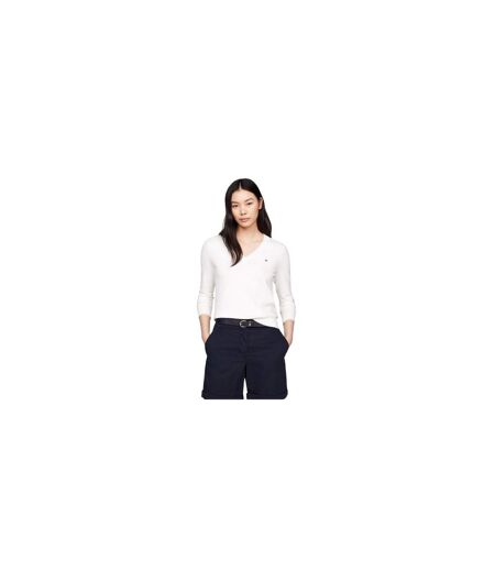 Sweat Femme Écru Tommy Hilfiger