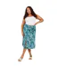 Jupe Mi-longue Motif/style Tropical Femme Vert Feuille Brave Soul-4