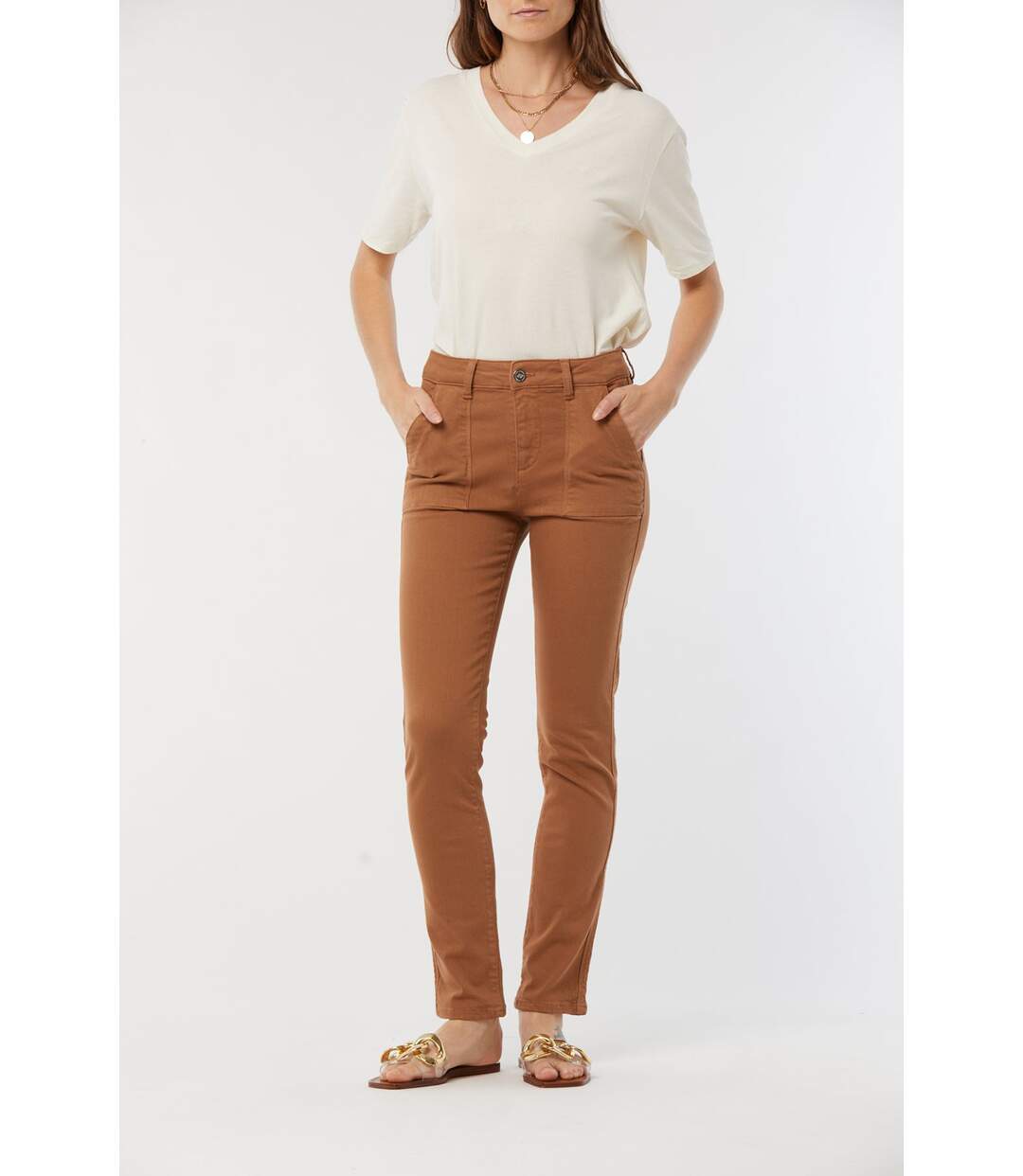 Pantalon JILO Argile Beige - L32-3