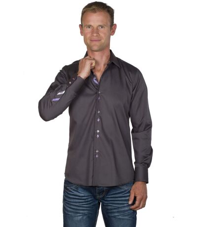 Chemise Coton Easy Iron Grise Andy