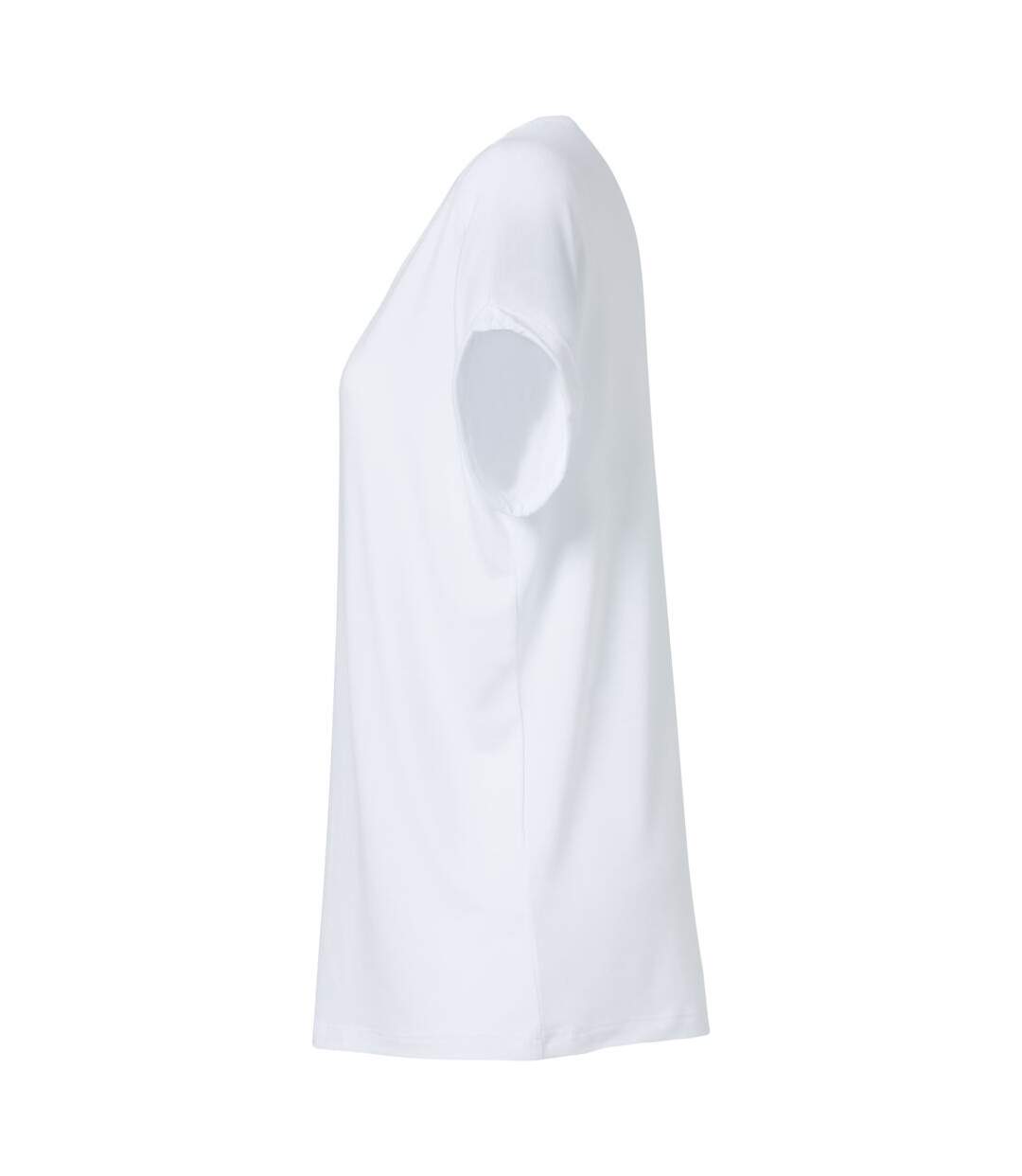 Womens/ladies katy loose fit t-shirt white Clique-3