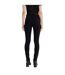 Womens/ladies Mile High Cotton Blend Super Skinny Jeans Black Levis-3