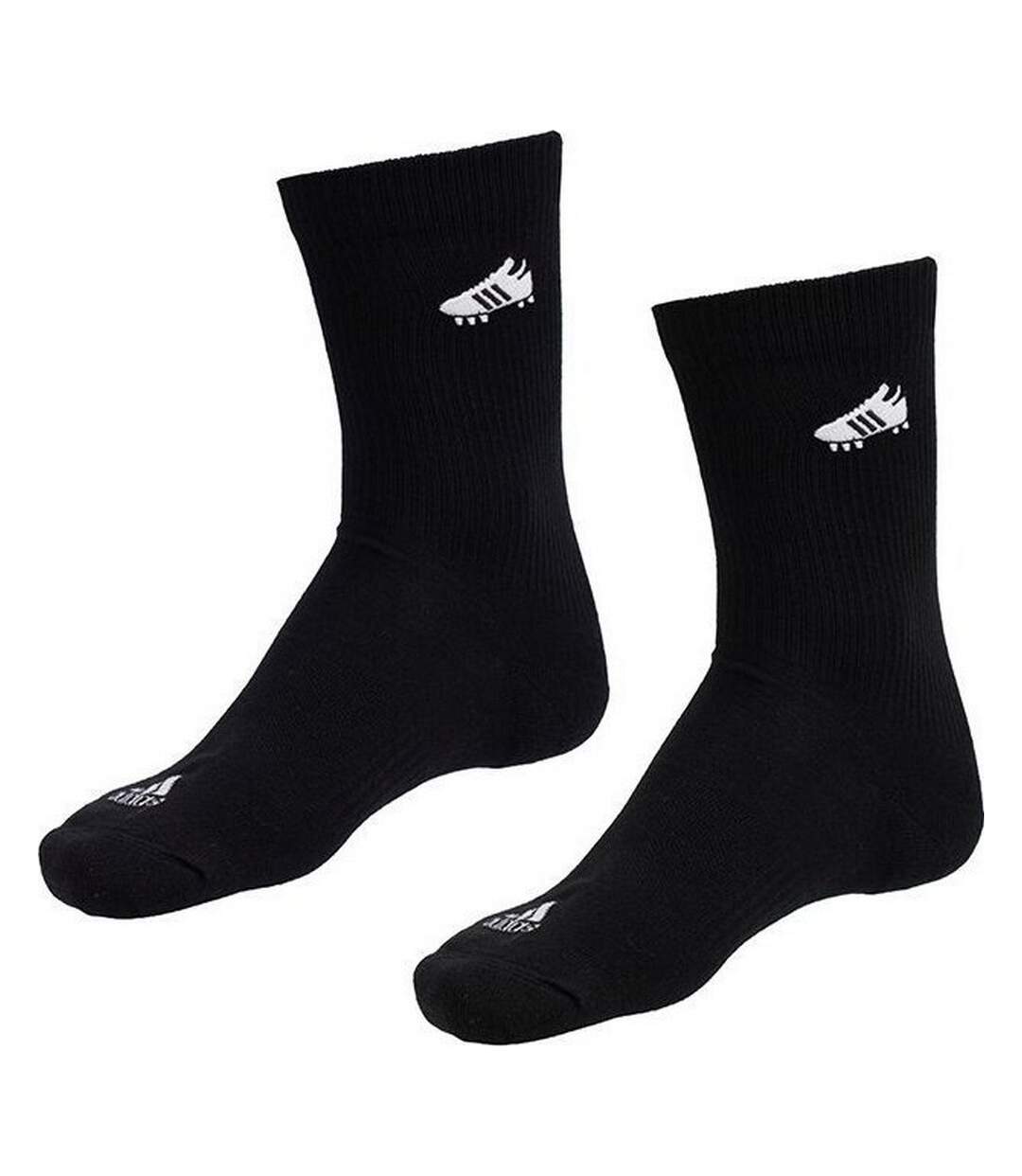 Chaussettes De Foot Style Brodé Adulte Noir Adidas-2