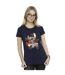 Disney Femmes/Les femmes Lilo And Stitch Ohana Orange Hibiscus Cotton T-Shirt (Bleu marine) - UTBI25821-2