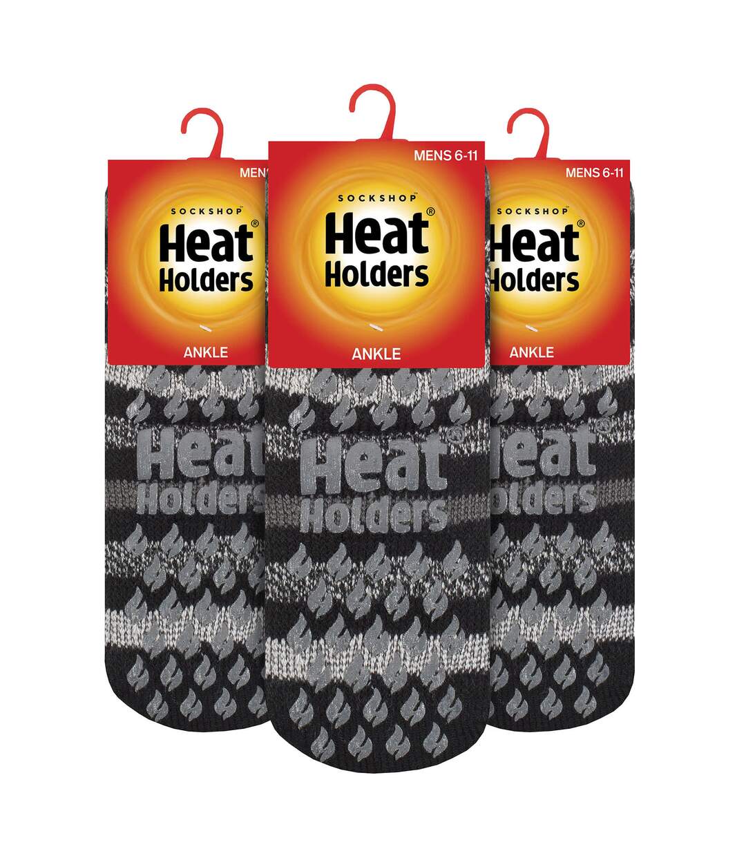 3 Pairs Mens Low Cut Thermal Slipper Socks Non Slip 2.34 TOG Warm Socks-2
