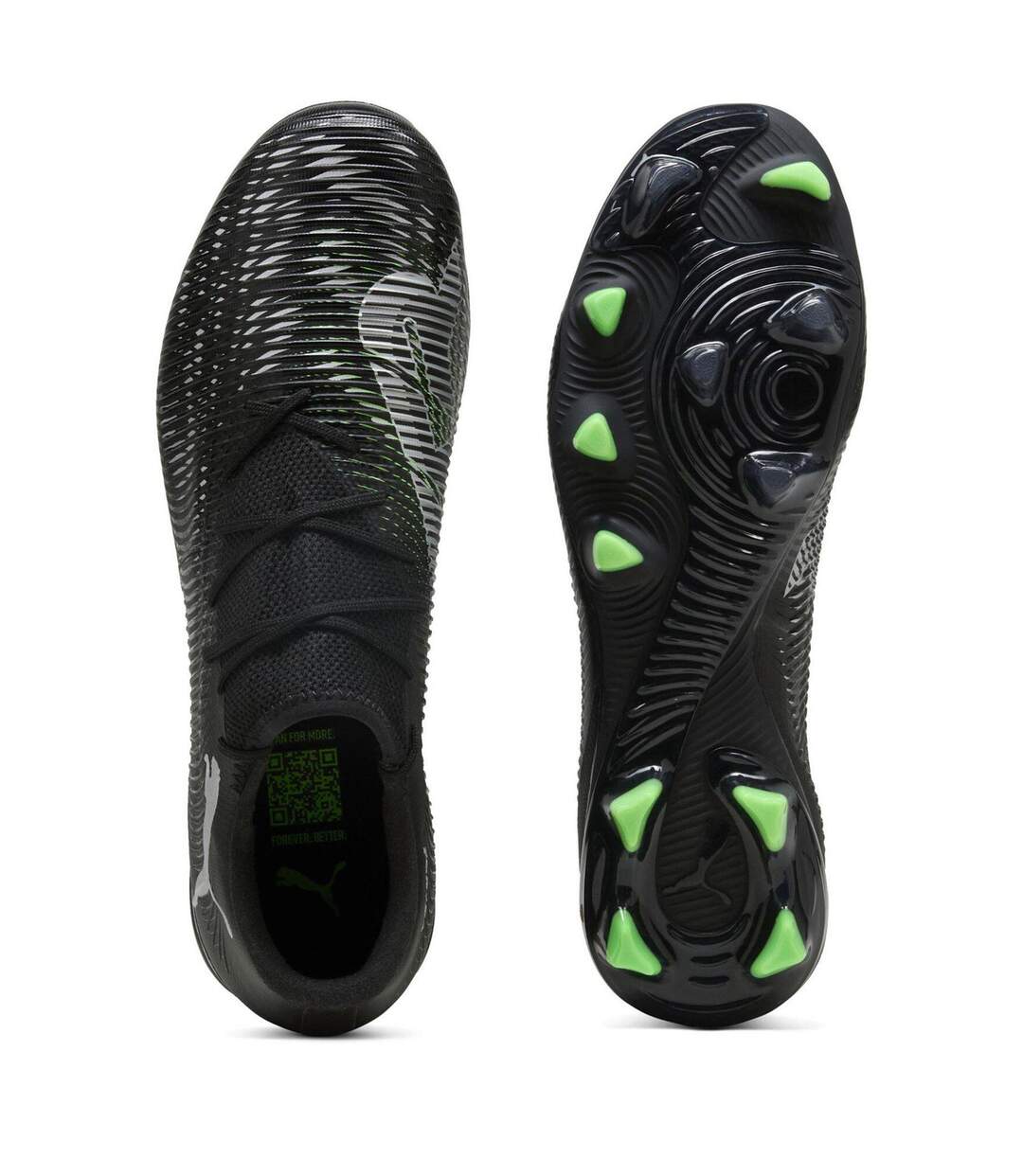Mens Future 8 Match Artificial Ground Football Boots Black Green Puma-3