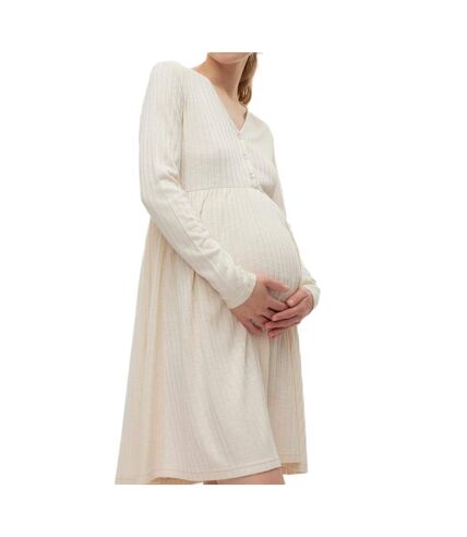 Robe Beige Femme Vero Moda Maternity Rib - L