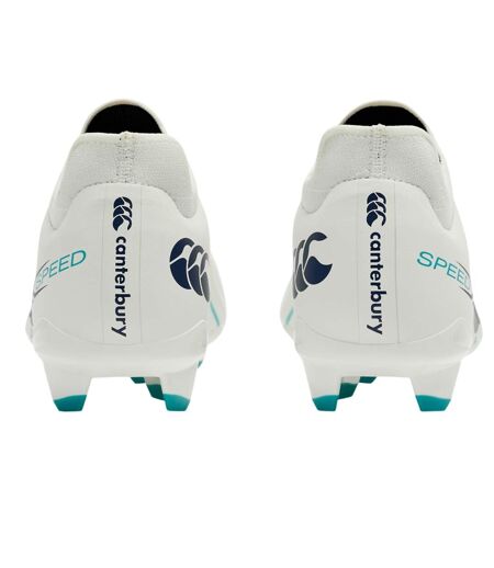 Unisex Adult Speed Falcon Pro 2.0 Firm Ground Rugby Boots White Green Canterbury