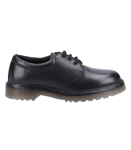 Mens aldershot leather gibson shoes black Amblers