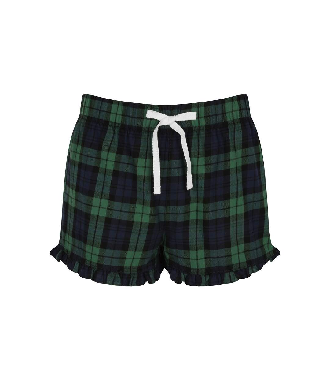 Short tartan femme bleu marine/vert careaux Skinnifit-1